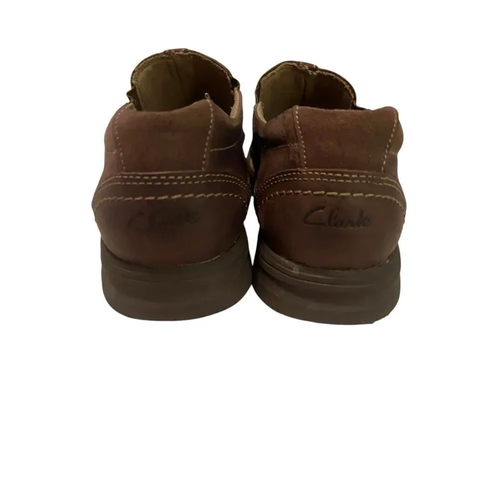 Clarks Mens Chocolate Brown Senner Falls Slip On Loafers Casual Shoes Size 10
